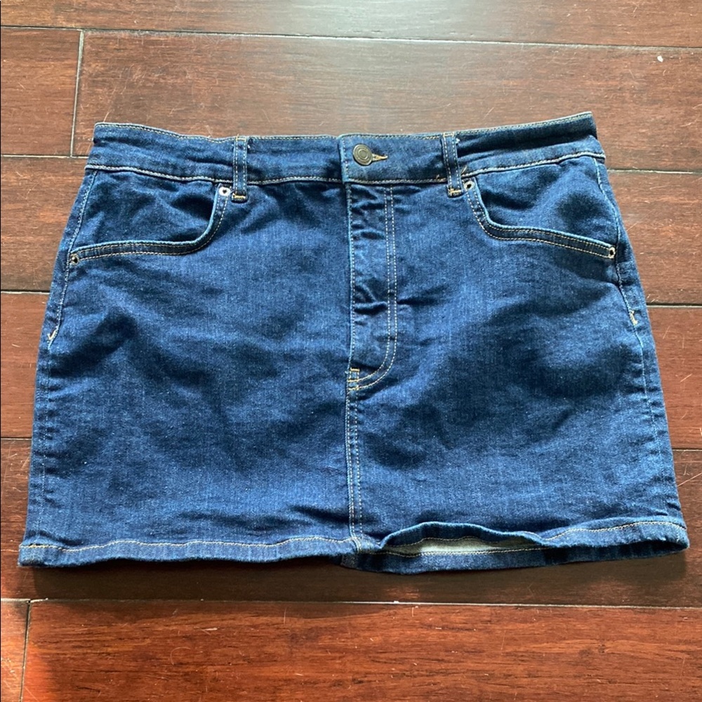 Zara Stretchy Denim Mini Skirt